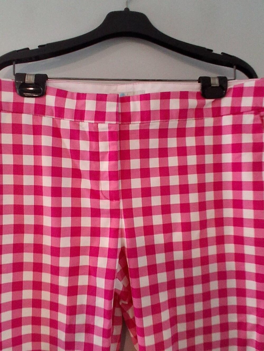 Boden The Richmond trouser pants womens 14 pink white gingham cropped ankle - Picture 3 of 4